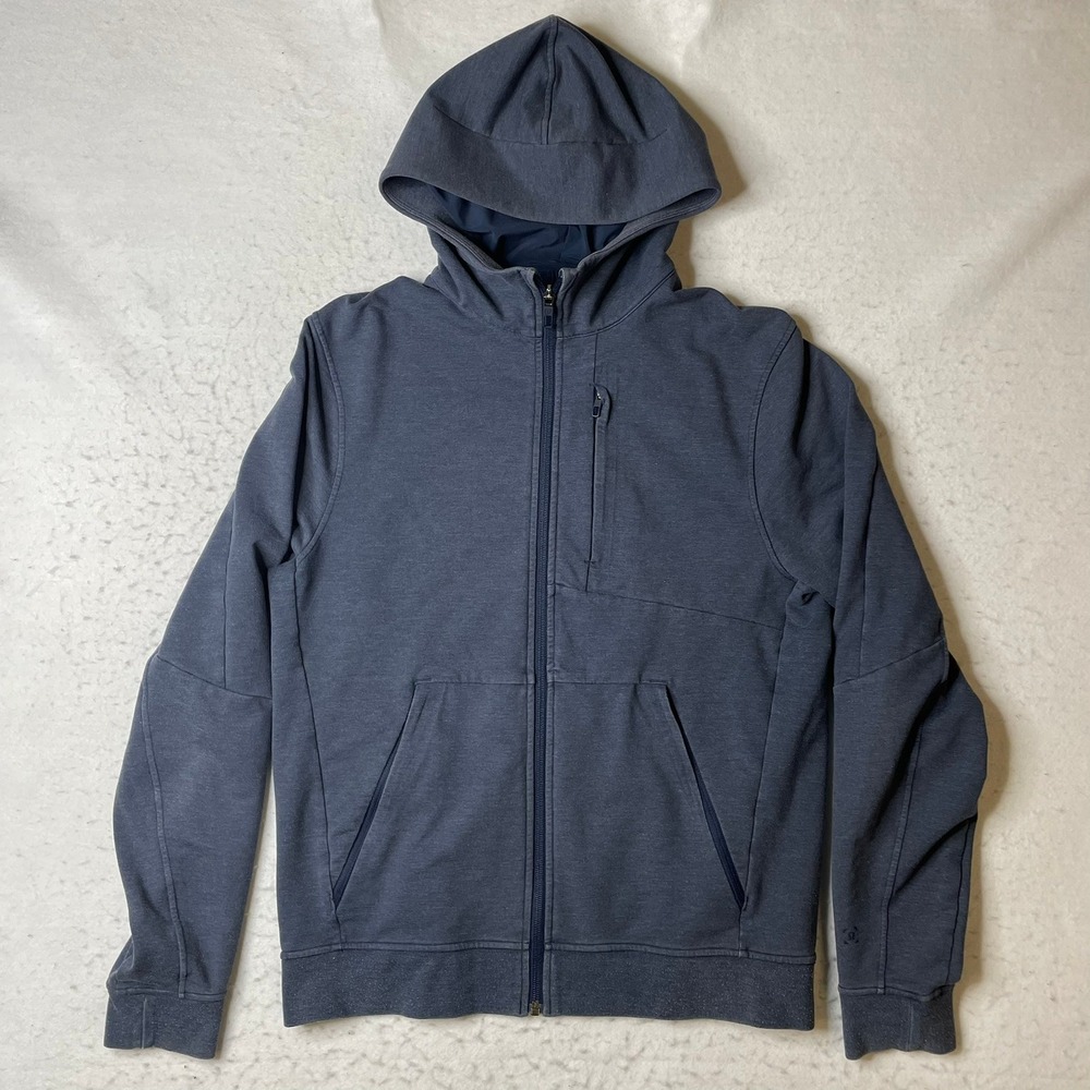 Lululemon Sojourn Hoodie‎ Mens Size M Navy Blue Zip Athletic Activewear Jacket